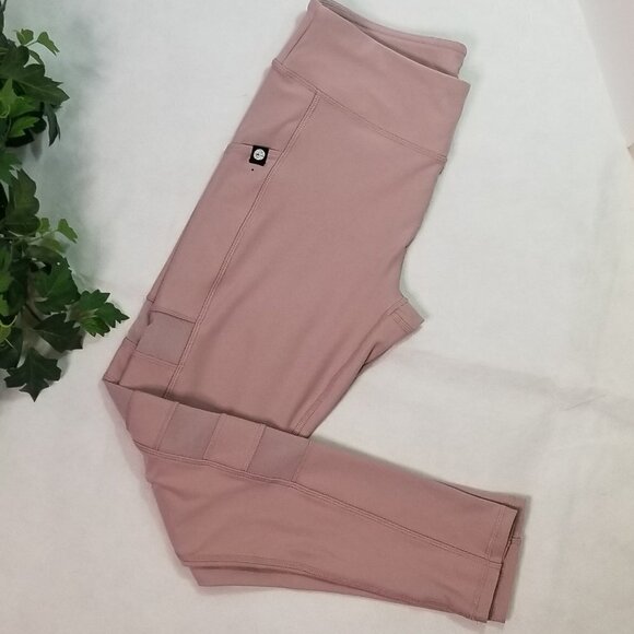 X by Gottex Blocked Mesh Leggings Dusty Pink - Picture 1 of 8